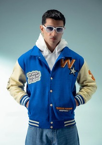 Chaquetas Varsity de Béisbol para Hombre, Invierno, con Cierre de Botones, Corte Regular, Estilo Casual, Cuello Camisero, Algodón - Product Image 3