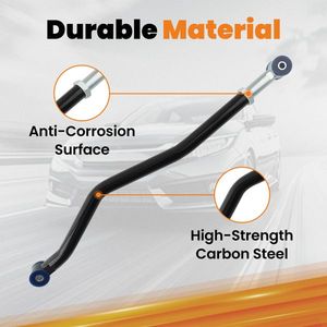 Adjustable 0.6\" Lift Front Track Bar Panhard for Jeep Wrangler JK 2007-2018 Truck Suspensions 97250024 - Product Image 2