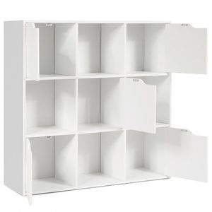 Libreria Divisoria Autoportante a 9 Cubi in Legno per Casa e Ufficio - Product Image 6