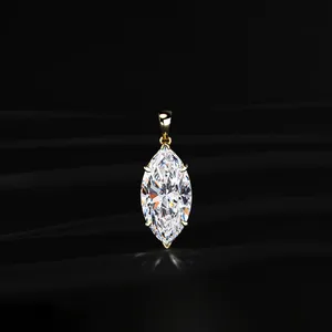 <b>D</b>-E VVS-VS Clarity Marquise Shape Diamond Pendent Labgrown CVD Diamond Pendent <b>Necklace</b> with IGI Certified from Indian Supplier. - Product Image 1