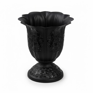 Classic Gold Plated Metal Flower <b>Stand</b> with Vintage Design for Garden Planters Handmade Garden Urns - Product Image 2
