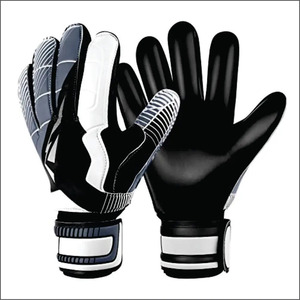 Gants de gardien de but de football unisexes à doigts entiers, bleus, imprimés par sublimation, en PU, paume antidérapante, sangle de poignet réglable, respirants - Product Image 2