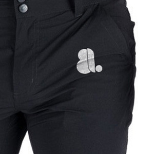 Pantalones Cortos Bermuda Negros para Hombre, Cintura Media, Cierre de Botones, Secado Rápido, Tela Oxford, Estilo Cargo con Bolsillos Delanteros con Logotipo, 180g - Product Image 2