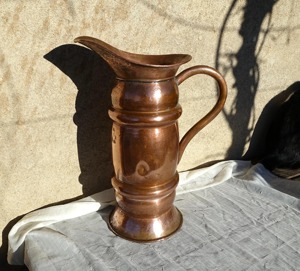 Vintage Copper Pitcher 2.0-3.0L Durable Metal Water <b>Jug</b> for <b>Drinks</b> Party Use - Product Image 2