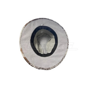 Leather Cowboy <b>Hat</b> Rugged <b>Western</b> Style Durable Leather Construction Outdoor Riding And Travel Use - Product Image 2