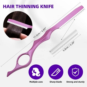 Ciseaux de barbier professionnels en acier inoxydable de 5,5 à 6 pouces, ciseaux de coiffure, kit de salon, étui en cuir, ciseaux à effiler - Product Image 3