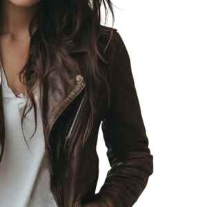 Veste d'hiver en cuir premium pour femme, texture lisse, vêtement d'extérieur tendance pour tenues décontractées et voyages - Product Image 2