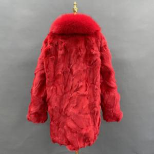 Veste d'hiver pour homme en fourrure de renard véritable, style personnalisé, longue, couleur rouge, veste bomber en fourrure de renard pour homme - Product Image 3