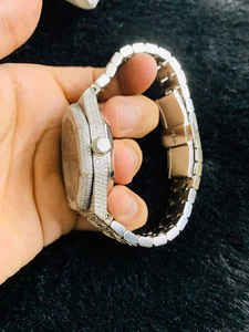 Montre de luxe pour homme BOJ A.P.55, boîtier en alliage, cadran en verre, bracelet 41 mm, mouvement automatique, diamants VVS, moissanite, tendance - Product Image 2