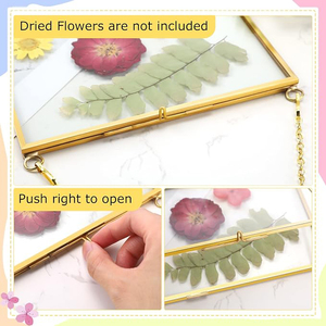 Produit le plus vendu - Cadre photo mural décoratif en métal avec bordure en chaîne, finition dorée, taille personnalisée, verre transparent, décoration suspendue - Product Image 3