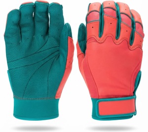Purple PU Leather Batting <b>Gloves</b> Padded Hook And Loop Closure Unisex Adult Training Ambidextrous - Product Image 2