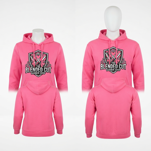 Sudadera con Capucha Premium de Algodón y Poliéster para Mujer, 320 GSM, Color Coral, con Logotipo Personalizado Serigrafiado en la Parte Delantera y Trasera, Bolsillo Tipo Canguro - Product Image 3