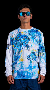 T-shirts de pêche d'été à manches longues pour hommes, personnalisables par sublimation – Coton/Bambou, séchage rapide et respirant - Product Image 3