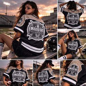 Vente en gros OEM Maillot de football américain surdimensionné pour femmes, logo personnalisé par sublimation, uniforme d'équipe en polyester, fournisseur OEM en gros USA - Product Image 6