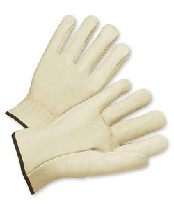 Leather Work Gloves Unisex All Seasons Daily Use Durable Cowhide Breathable Non Slip Protection - Product Image 1