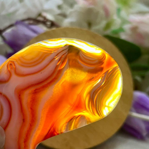 Outil de massage Gua Sha en agate rayée polie, Pierre d'agate naturelle de Madagascar, Planche de massage facial pour femmes et hommes, Lisse - Product Image 3