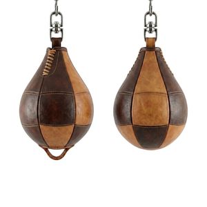 Balón de Boxeo de Cuero Resistente con Rebote Rápido, Saco de Boxeo Colgante para Desarrollo de Habilidades de Boxeo - Product Image 5
