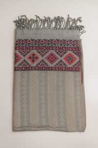 Elegant Geometric Jacquard Woven Winter <b>Wool</b> Stole Ethnic Diamond Border Soft Lightweight Skin-Friendly Women's Fashion - Product Image 5