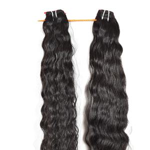 Extensiones de cabello humano de templo indio virgen joven sin procesar 100% ondulado negro Natural estilo de onda profunda suelta para mujeres al por mayor - Product Image 1