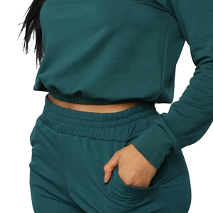 Women Plus Size Tracksuit Set Turtleneck Full Sleeve Solid Color <b>Joggers</b> <b>With</b> Side <b>Pockets</b> Casual Autumn Wear - Product Image 5