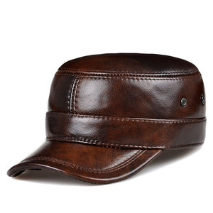 Casquettes de baseball unisexes en cuir PU imperméable pour adultes, idéales pour l'hiver, la mode, les sports de plein air, personnalisables, vente en gros - Product Image 1
