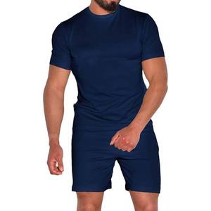Conjunto de Camisa y Pantalones Cortos Casuales de Punto Transpirable de Poliéster/Algodón para Hombre, OEM/ODM, con Logotipo Personalizado, Secado Rápido para Verano - Product Image 2