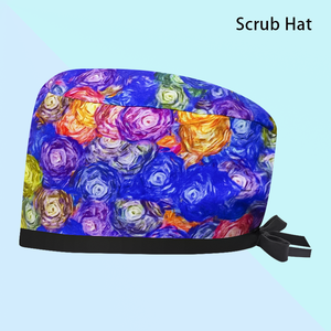 Men's Women's Woven Cotton <b>Scrub</b> Adjustable Surgery Chef Cap Dustproof Working Wear Sweatban - Product Image 2