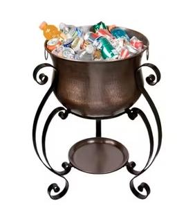 Polished Metal Champagne Bucket Custom Made Stainless Steel Wine Champagne Bucket for Multiple Bottles, Wine Cooler - Product Image 2