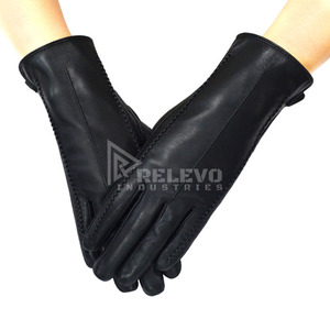Proveedor al por Mayor de Guantes de Piel de Cabra Genuina, Cálidos, Unisex, Clásicos, Forrados de Lana, Transpirables, de Secado Rápido, para Todas las Temporadas - Product Image 1