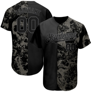 Maillot de baseball bicolore authentique OMMIZ INDUSTRY bleu marine et bleu clair, personnalisé, le plus vendu en gros - Product Image 3