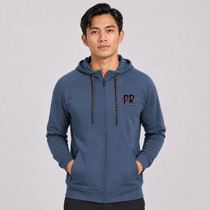 Sweat à capuche zippé pour homme, tissu polaire chaud, sweat à capuche entièrement zippé avec poches, conçu pour le temps froid et les activités de plein air - Product Image 1