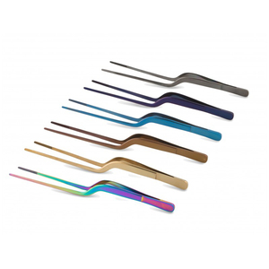 Durable Stainless Steel 14cm Chef Plating Tweezers Curved Pointed Tip for Food Presentation Kitchen Tool Altomme Instruments - Product Image 2