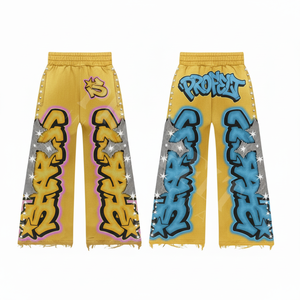 Pantalon de survêtement tendance en coton et polyester, coupe droite, style streetwear, décontracté et confortable, prix de gros abordable - Product Image 5