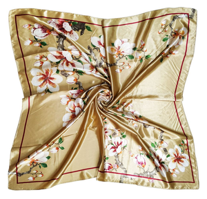 Pañuelo de satén personalizado, tela suave con tacto de seda, pañuelo estampado, fabricante OEM ODM con etiqueta privada para regalo promocional de moda. - Product Image 4