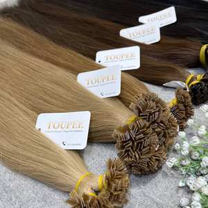 Extensions de cheveux à pointe plate humaine 100% de haute qualité sans perte de cheveux raides de vague naturelle cheveux vierges non transformés - Product Image 5