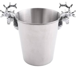 Seau à champagne en acier inoxydable de qualité supérieure, accessoires de bar de haute qualité, résistant à la rouille, pour fêtes et bars - Product Image 3