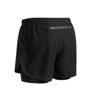 กางเกงวิ่งออกกำลังกายผู้ชาย แห้งเร็ว สีดำ สองชั้น กางเกงกีฬาผู้ชาย สำหรับออกกำลังกาย เทรนนิ่ง เพาะกาย - Product Image 4