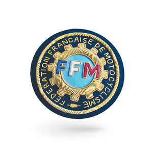 New Classic Bullion Wire Blazer <b>Badges</b> OEM Gold With Bullion Wire Embroidered <b>Badge</b> - Product Image 5