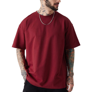 เสื้อยืดคอตตอน 100% แบบสั่งทำพิเศษสำหรับผู้ชาย ทรงโอเวอร์ไซส์ หลวม สวมใส่สบาย ไหล่ตก ผ้าหนา แห้งเร็ว เป็นมิตรต่อสิ่งแวดล้อม แขนสั้น - Product Image 2