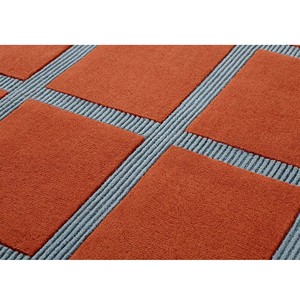 Customizable Monochrome 3D Grid Rug | Luxury Hand-Carved Multi-Level Hotel Carpet | Manufacturer Wholesale - Product Image 4