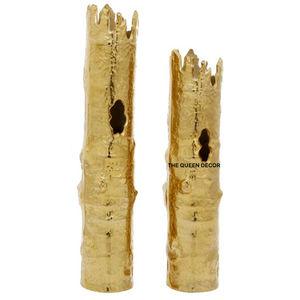 Élégance et confiance, une apparence raffinée complète la décoration de maison de luxe, des vases à fleurs en aluminium présentent des fleurs. - Product Image 5