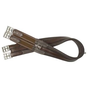 Sangle de cheval en cuir véritable anatomique avec extrémités élastiques, design rembourré, boucles durables en acier inoxydable, couleur et taille personnalisables pour - Product Image 1