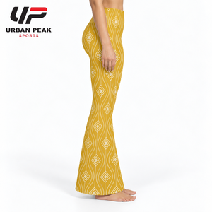 Vintage Style <b>Bell</b> Bottom Leggings With Classic Seventies Inspired Shape Soft Material And Comfortable Fit For Retro <b>Outfits</b> - Product Image 2