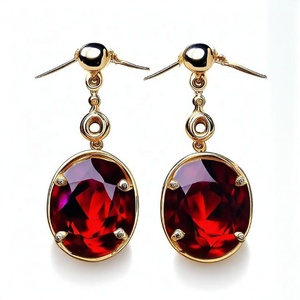 Handmade 925 Sterling Silver Gemstone Drop <b>Earrings</b> <b>Garnet</b> Cut Fashion Jewelry-Wholesale Supply From Manufacturer - Product Image 1
