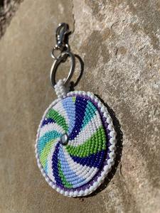 Llaveros bordados con cuentas de semillas para mujer, elegantes, con dije para copa de vino y para bolso - Product Image 2