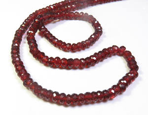 Perles de pierres précieuses naturelles de haute qualité : Tourmaline et Grenat Hessonite, 5 brins de chaque, pour un total de 12 brins - Product Image 3