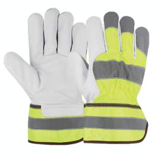 Gants de sécurité en cuir de vachette grainé de qualité supérieure, résistants à la chaleur et aux étincelles, pour ouvriers du bâtiment canadiens - Product Image 1