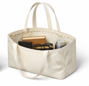 Bolsa de Tela de Algodón Ecológica con Logotipo Personalizado, Asa Larga y Base Reforzada para Viajes - Product Image 3