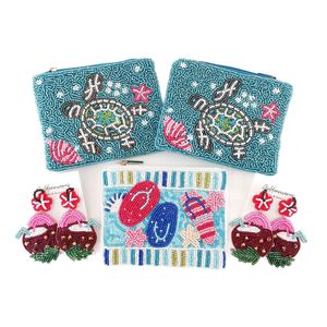 กระเป๋าใส่เหรียญปักลายโลโก้แบบสั่งทำ  งานฝีมือประณีต  ตกแต่งด้วยลูกปัดฝ้าย  ดีไซน์หรูหราสำหรับงานปาร์ตี้  เหมาะเป็นของขวัญ - Product Image 4