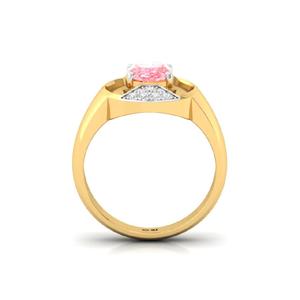 Bague de fiançailles pour femme en or plaqué 10 carats avec diamants cultivés en laboratoire, coupe ronde ovale, luxe exquis - Product Image 3